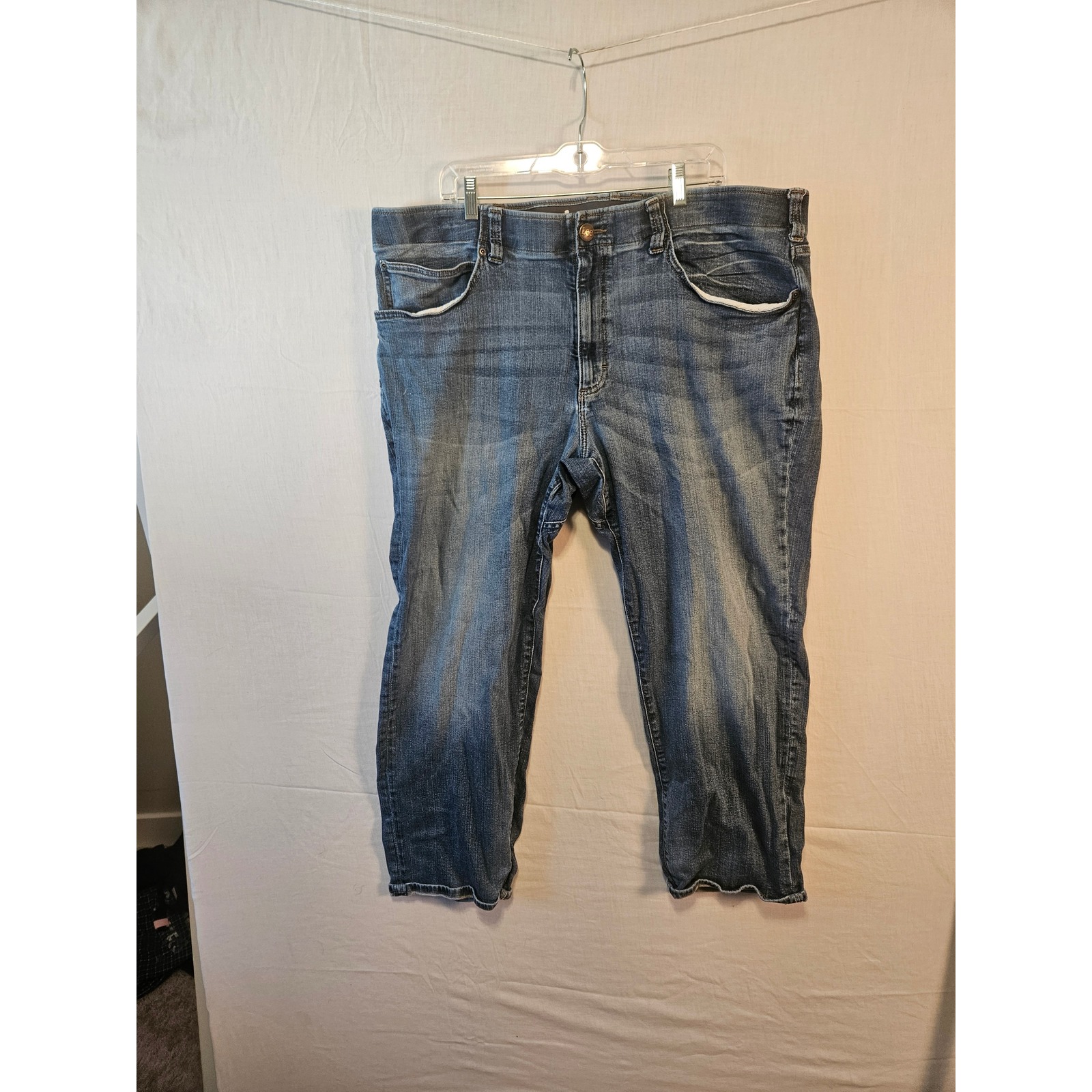 Lee Extreme Motion Mvp Relaxed Straight Jeans Blue 46x29 Mens Stretch Denim 2547